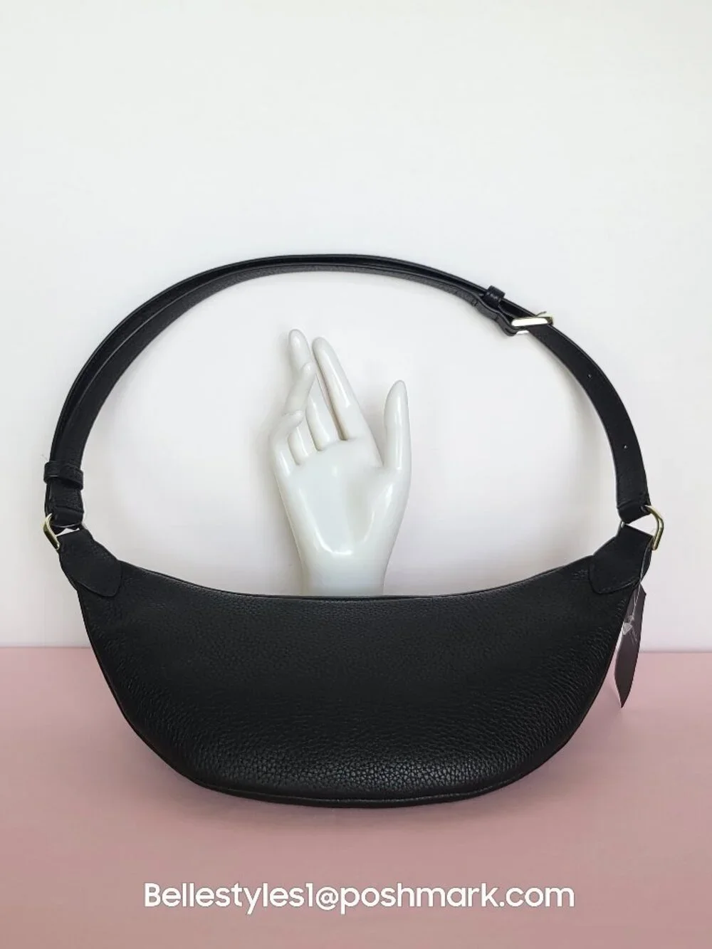 KATE SPADE Leila BELT Bag in Pebbled Leather – Black color⭐ - Picture 8 of 15